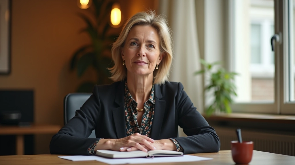 Professional woman in thoughtful pose